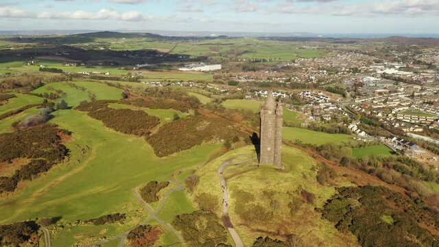Scrabo Tower looking over Newtownards in Northern Ireland