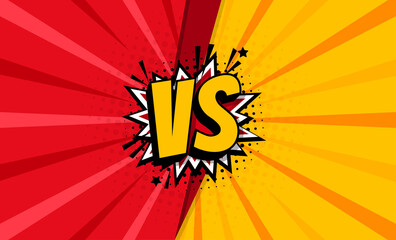VS. Versus letter logo. Battle vs match, game
