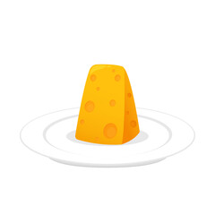 Cheese vector. Cheese on white background.