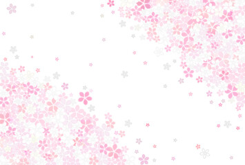 桜の斜めサイドのフレーム