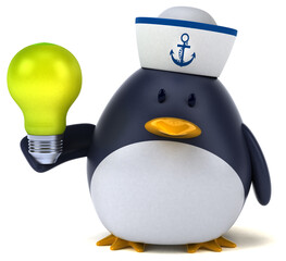 Fun penguin - 3D Illustration