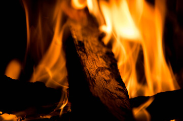 Fototapeta premium fire in the fireplace
