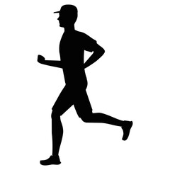 Fototapeta na wymiar athlete running sport silhouette icon vector illustration design
