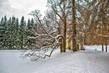 Creaky gazebo. Catherine Park. Tsarskoe Selo. Pushkin. St. Petersburg. Russia