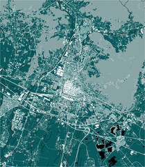 map of the city of Brescia, Lombardy, Italy