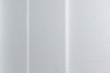 Polyfoam (expanded polystyrene) - heat and sound insulation material in white.