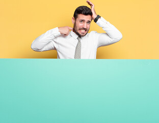 young handsome worried or stressed businessman