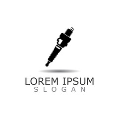Spark plug icon auto car. The spare part for an internal combustion engine vector design