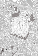 map of the city of Modena, Emilia-Romagna, Italy