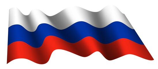 Russia Flag Vector Closeup Illustration