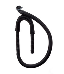 Appliance drain hose or pipe isolated on white