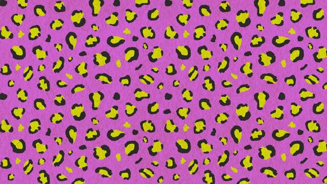 Leopard pattern animation. 4K background. 豹柄背景ループ動画 4K