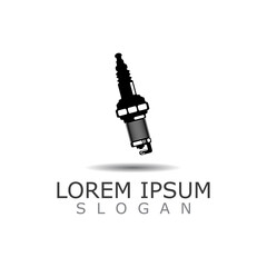 Spark plug icon auto car. The spare part for an internal combustion engine vector design