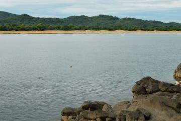 Rock formations at the shores of Lake Malawi, Malawi
