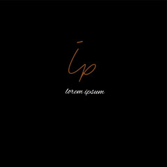 Initial ip beauty monogram and elegant logo design