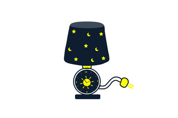 The light sleep concept joins the time with star, moon and sun decorations.