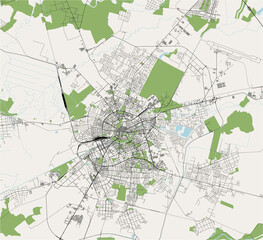 map of the city of Timisoara, Romania