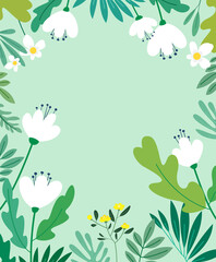 background with spring flowers