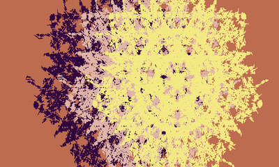 Abstract Colored snowflakes. Contemporary art. Avant-garde art. Geometric abstract background