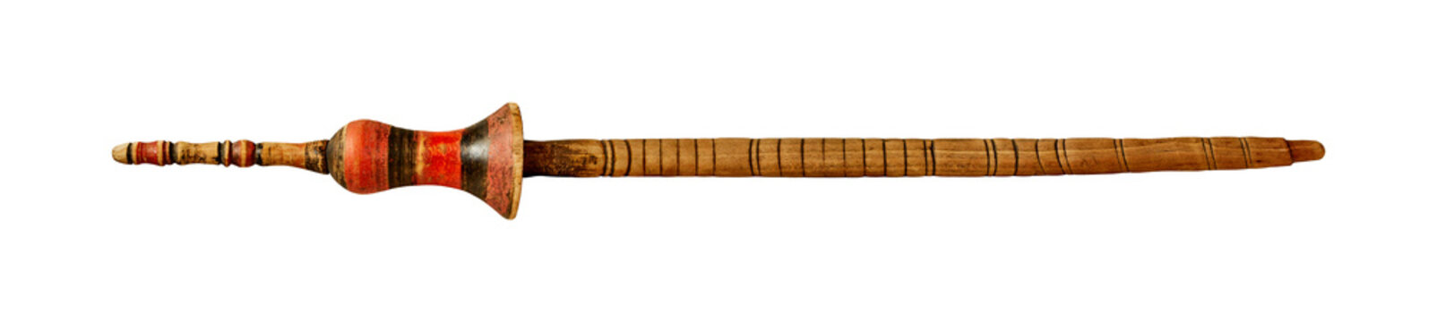 Old wooden distaff