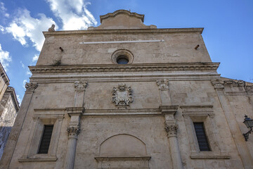 Church Our Lady of Miracles (Chiesa di Santa Maria dei Miracoli, 1547) in Piazza Marina in the historic center of Palermo. Palermo, Sicily, Italy.