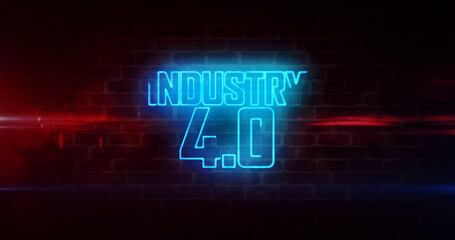 Fototapeta premium Industry 4.0 abstract 3d illustration