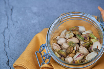 Many pistachios nuts