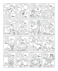 
Pack of Alphabets Coloring Page 


