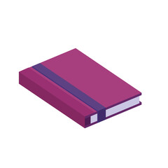 notebook school supply isometric icon vector illustration design