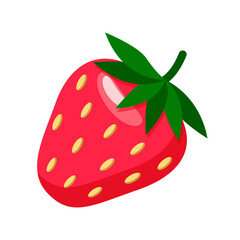 Strawberry . Vector illustration of fresh berries isolated on white background