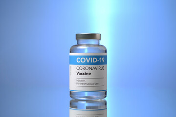 Covid Vaccine Bottle Blue