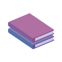 office archive books isometric icon vector illustration design