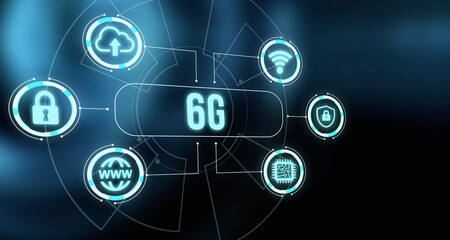 Internet, business, Technology and network concept. The concept of 6G network, high-speed mobile Internet, new generation networks
