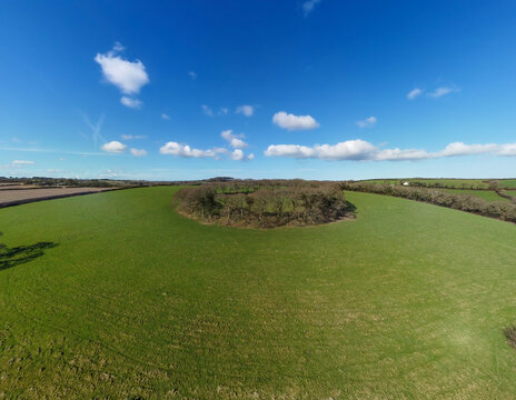 Penventinnie Round Iron Age Fort Cornwall England Uk Near Truro 