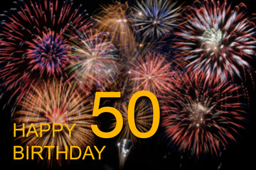 happy congratulations  to the 50th birthday