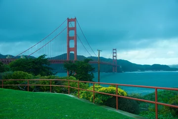 Foto op Canvas Golden Gate Bridge During a Storm © RebeccaDunnLevert