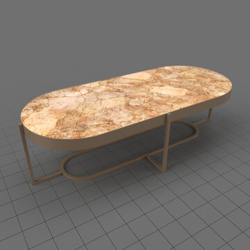 Oval coffee table