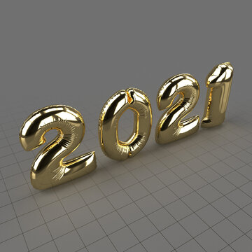 New Year 2021 foil balloons