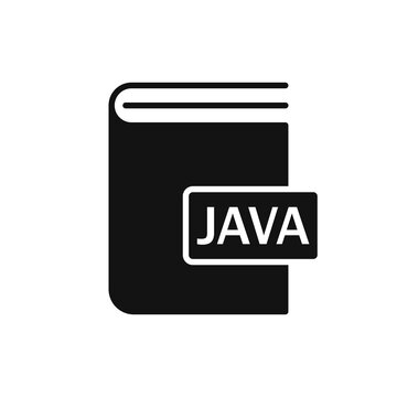 Black Book JAVA format icon. Vector illustration