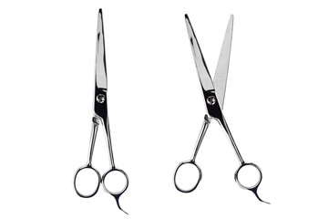 shiny stainless scissors isolated