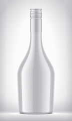 Non-transparent bottle on background. 