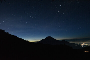 Night view of Mount Prau