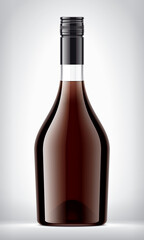 Glass Bottle on background. 