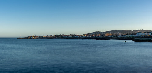 Fototapeta na wymiar Skyline of Dun Laoghaire, Dublin, Ireland