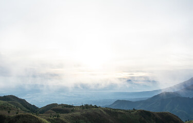 Mountain view from the top of Mount Prau