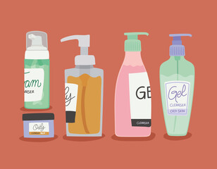 set of skin care icons
