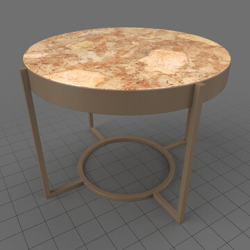 Round side table