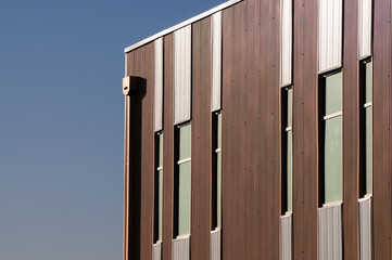 Architectural metal wall panels for exterior on building