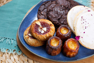 A small plate of homemade cookies