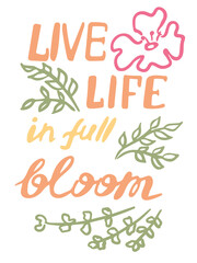 Lettering the phrase 